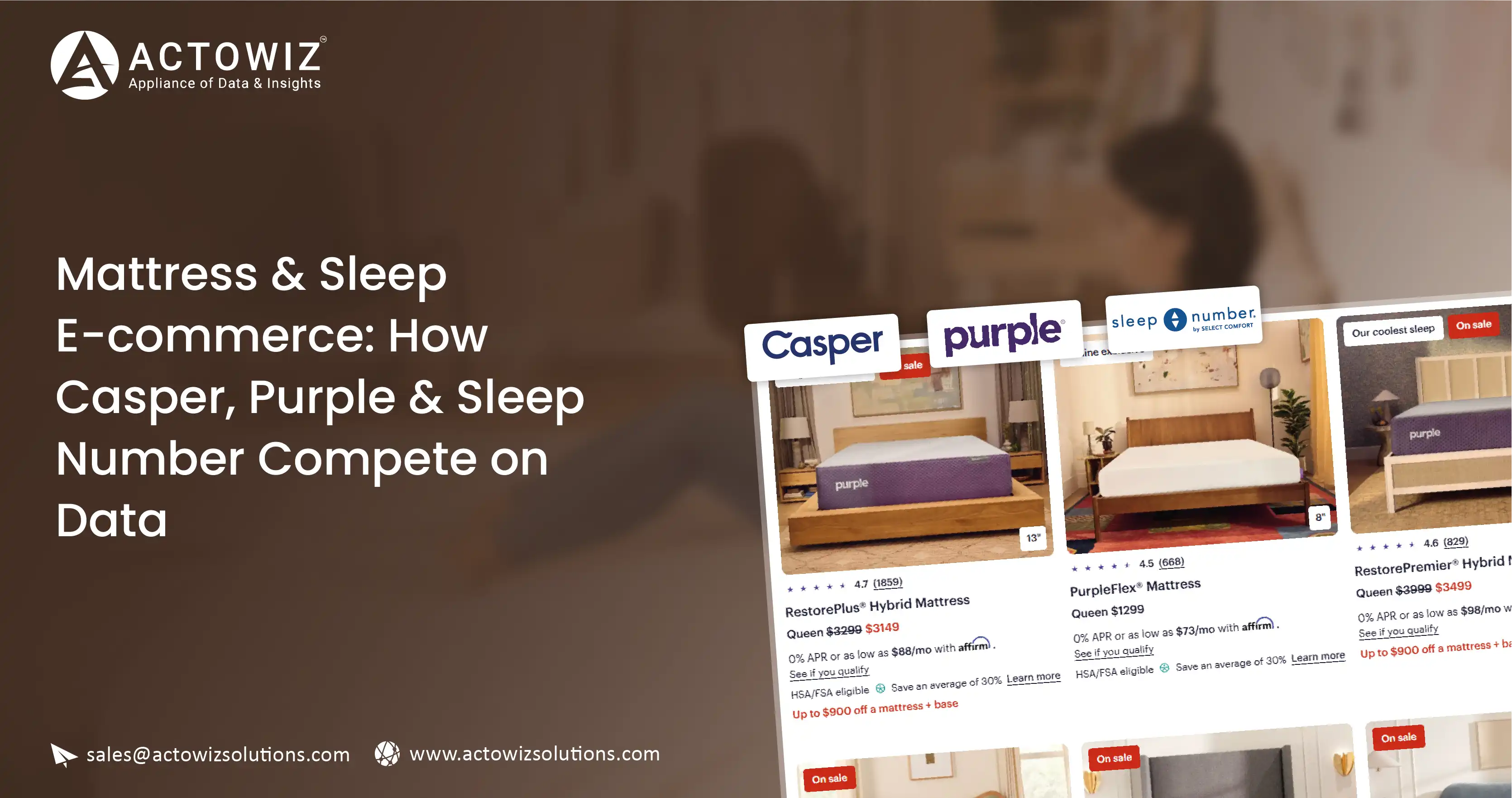 Mattress & Sleep E-commerce: How Casper, Purple & Sleep Number Compete on Data